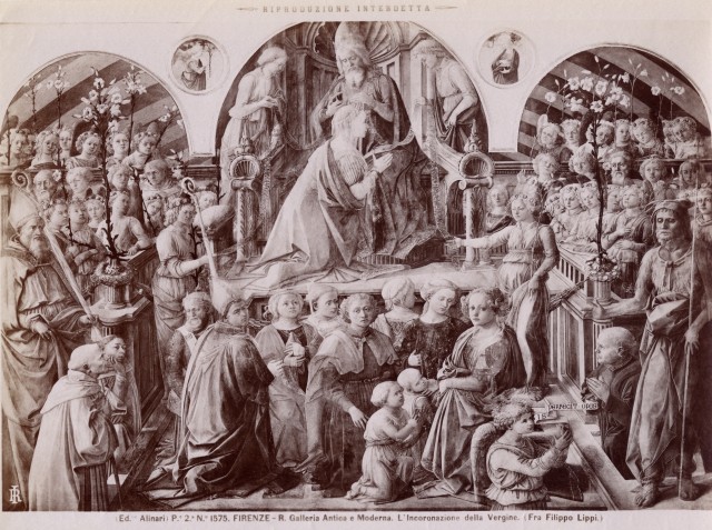 Alinari, Fratelli — Firenze - R. Galleria Antica e Moderna. L'incoronazione della Vergine. (Fra Filippo Lippi). — insieme